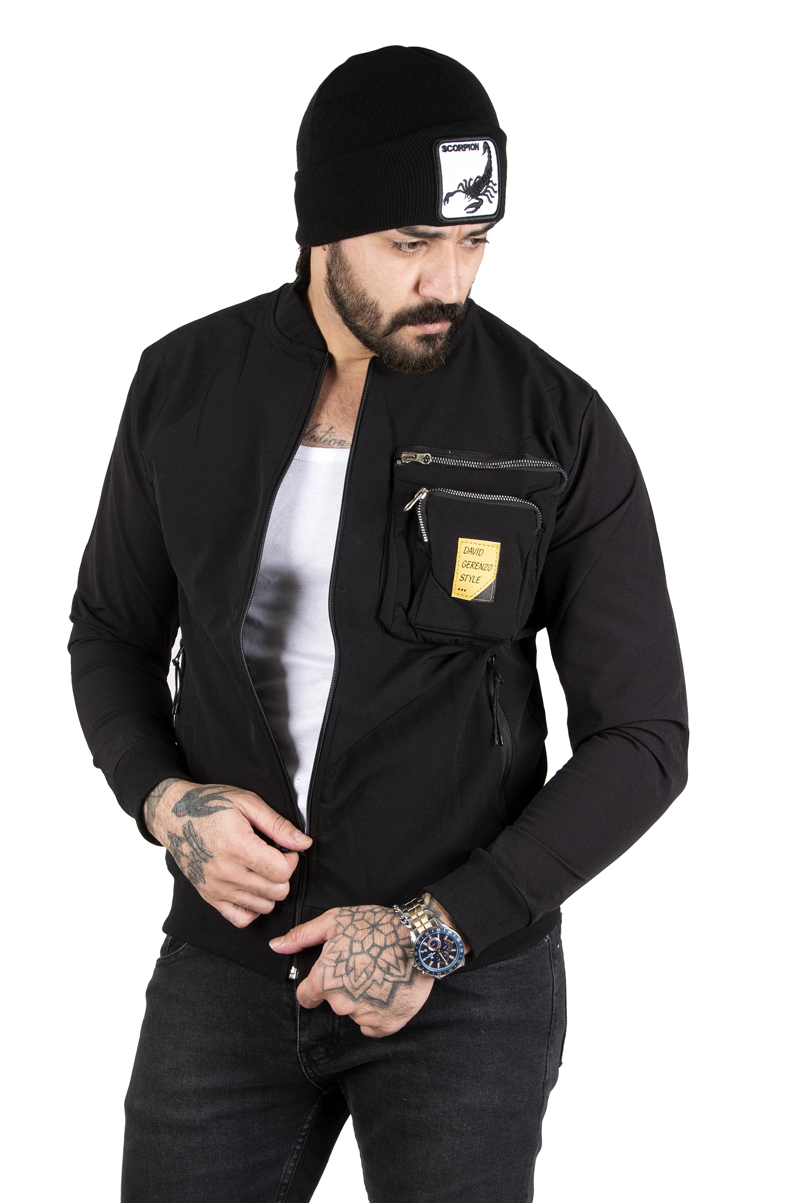 DeepSEA Cargo Pockets Ribanalı Parachute Fabric Men 'S Coat 2300505