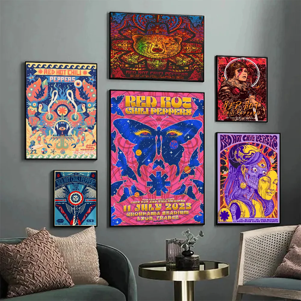 Красный Горячий Чили Классический Винтажный Постер Популярная Рок-группа