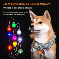 led flashlight pet dog collar glowing pendant night safety pet necklace luminous bright decor collars for night light