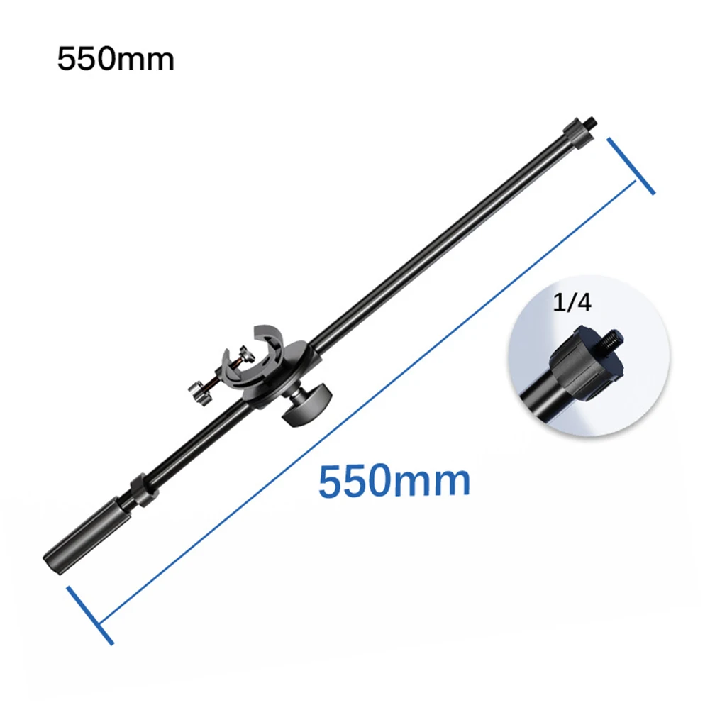 Rotating Video Live Bracket Microphone Stand Boom Arms Extension Crossbar 55CM Adjustable Clamp 360 Degree Rotation Angle enlarge