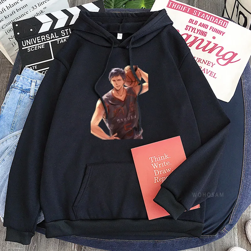 

Anime Kuroko's Basketball Aomine Daiki Hoodie Men Casual Loose Streetwear Unisex Kpop Sweatshirt Long Sleeve Pullover Tee Top