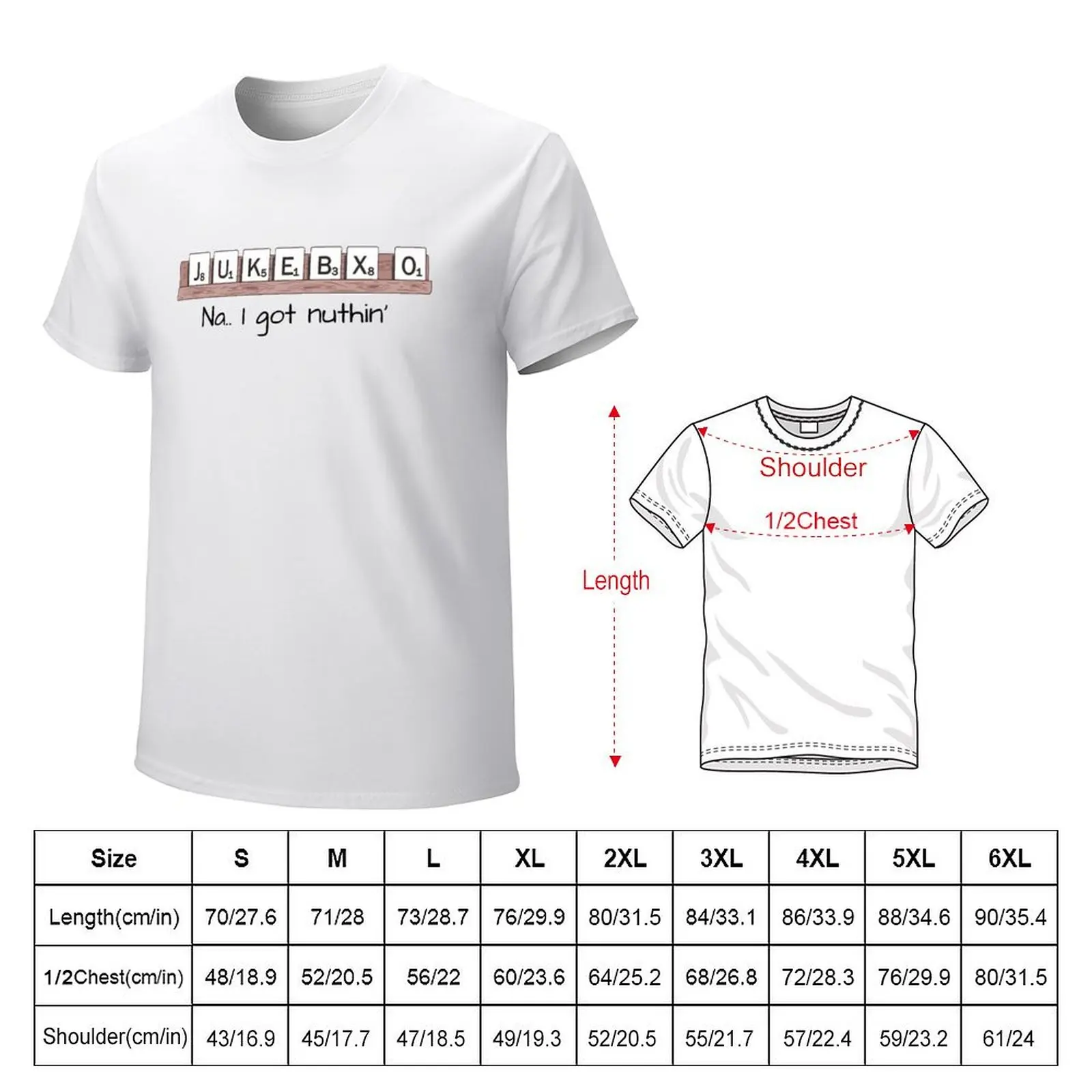 Scrabble - Na.. Футболка I got nuthin' с рисунком винтажная футболка короткими рукавами