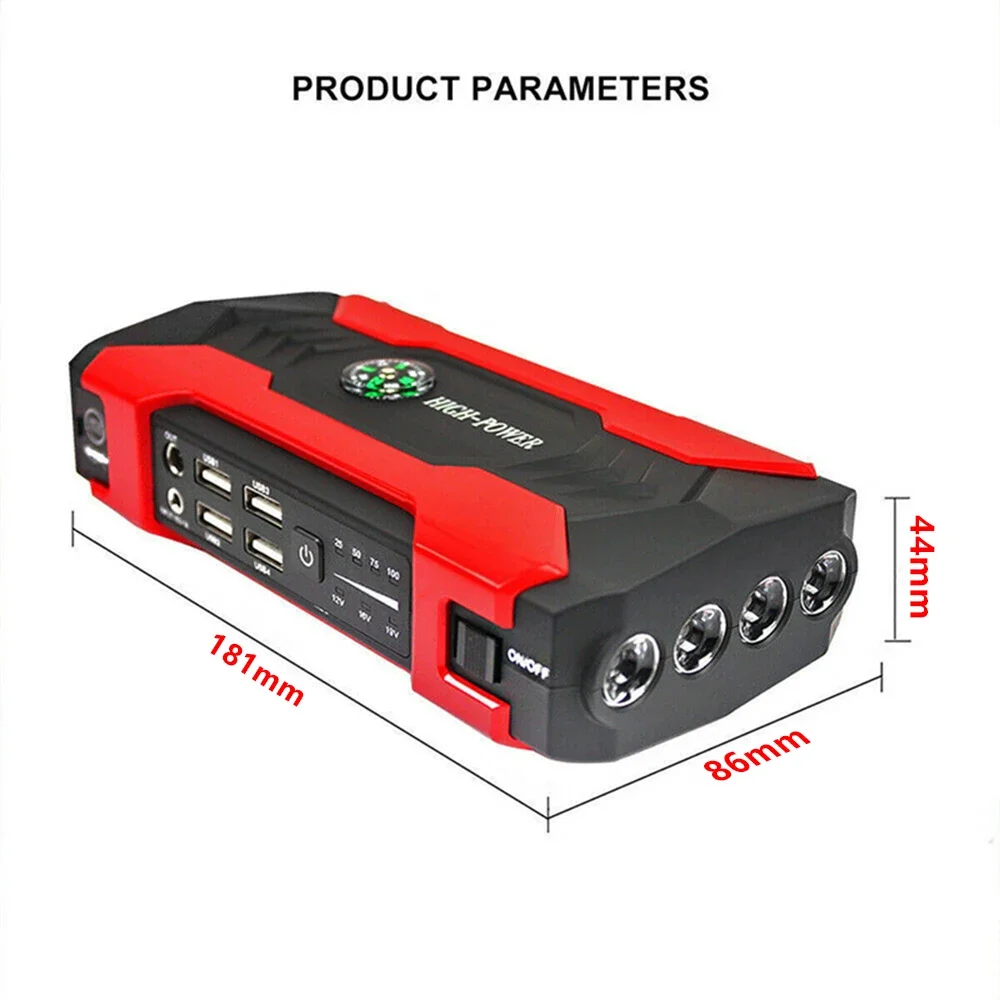Новинка 99800 мАч Автомобильный аварийный стартер 12 В портативная Автомобильная