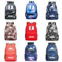 canvas bag fortnite print women men large capacity backpack student schoolbags for teenagers travel shoulder bag mochilas