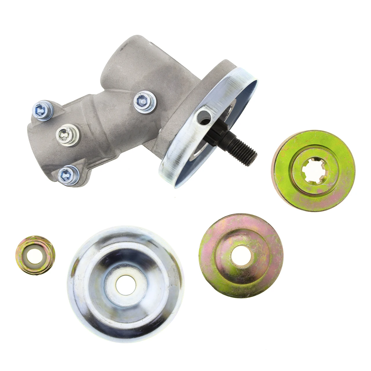 нижний редуктор для триммера husqvarna 235r. нижний редуктор. запчасть для триммера т407. нижний редуктор. редуктор триммера 9 шлицов.