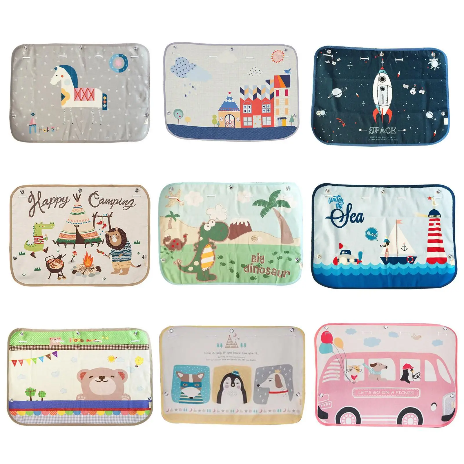 

Universal Car Sun Shade Cover UV Protect Curtain Side Window Sunshade Cover For Baby Kids Cute Cartoon Curtain Car Styling Hot！