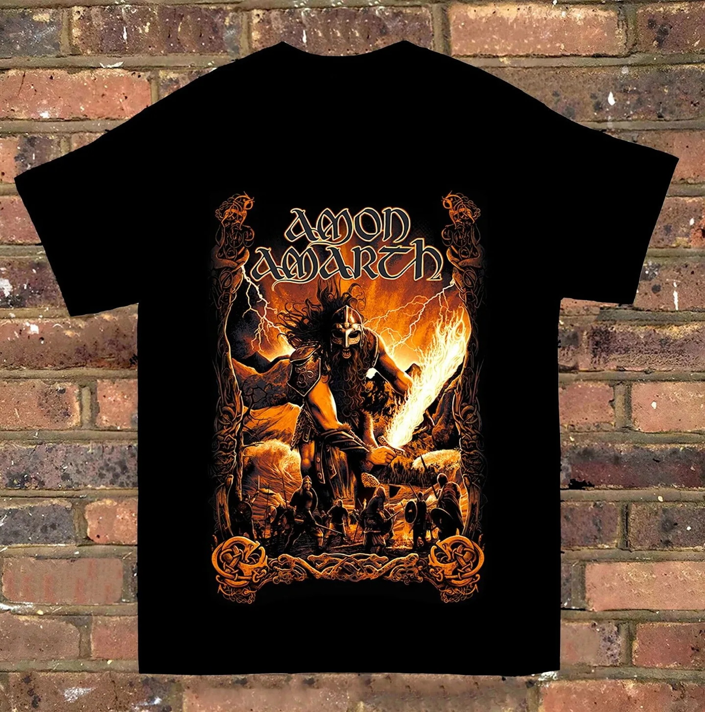 Лидер продаж, новинка, футболка Amon Amarth band, черная, с коротким рукавом, все размеры 1F670