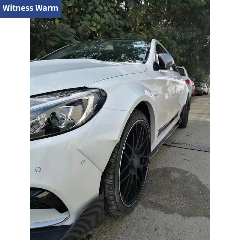 W205 Широкий комплект кузова автомобиля колеса брови для Benz C Класс 2015 модификация