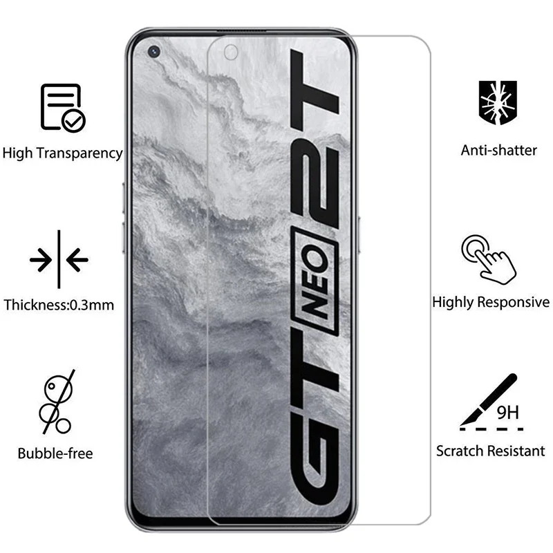 Чехол из закаленного стекла для Realme GT neo2 neo2t чехол на Realmi GTneo 2t защитный телефона