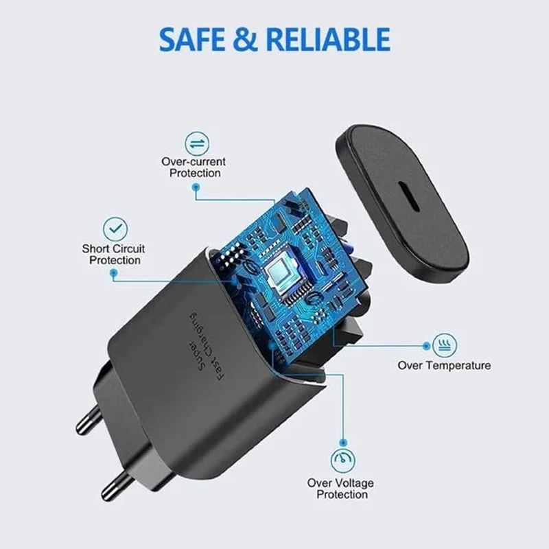 Зарядное устройство для Samsung Galaxy A12/A13/A14/A23/F12/F14/A90/S10 Супербыстрое зарядное 25 Вт USB C