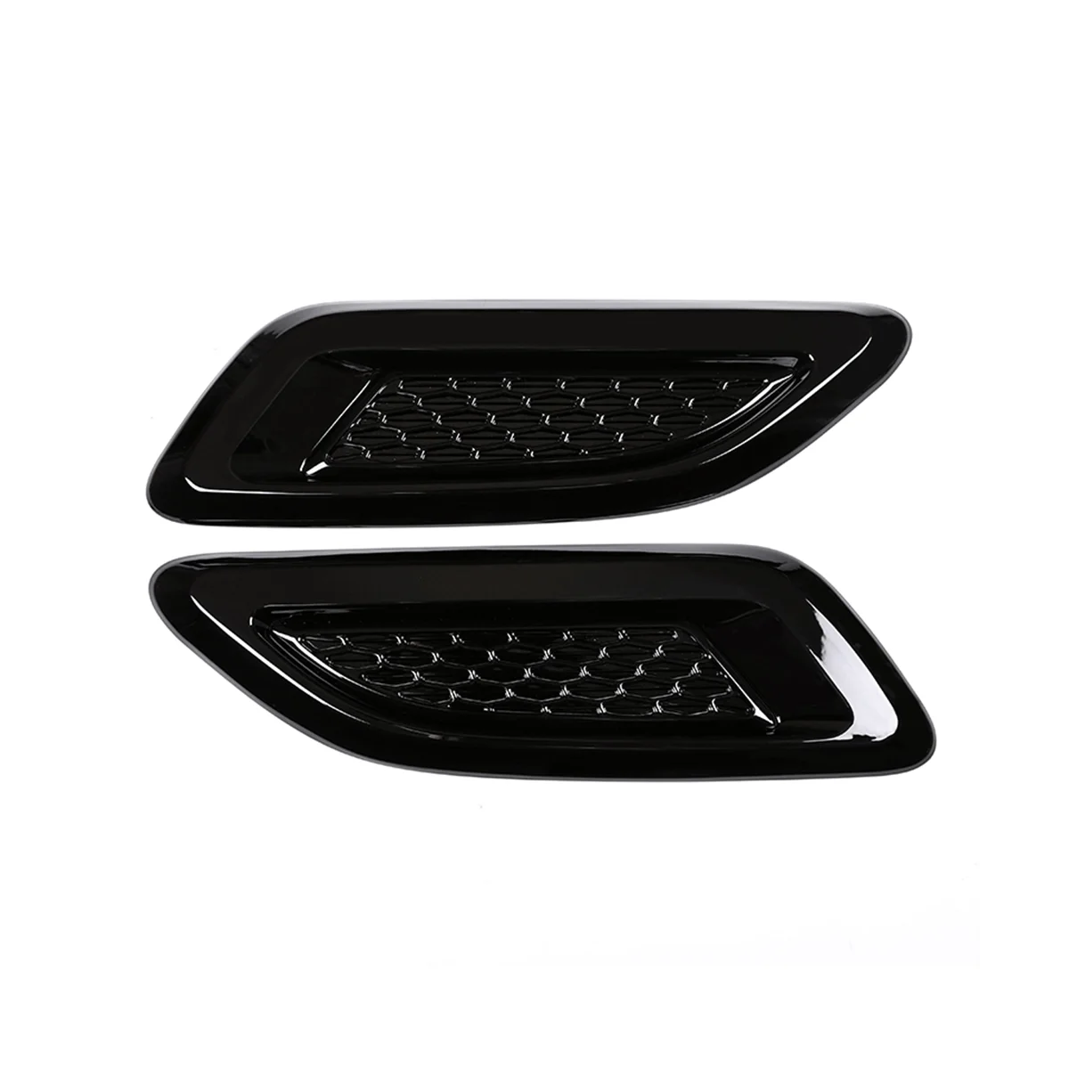 

1 Pair New Car Engine Air Outlet Cover for Air Inlet Vent All Black Model Cover Plate