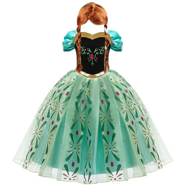 Вышивка на платье у анны из холодного сердца. Платье анны на коронации. Анна в зеленом платье холодное сердце. Платье принцессы анны 92см. Платье анны на коронации npl374.
