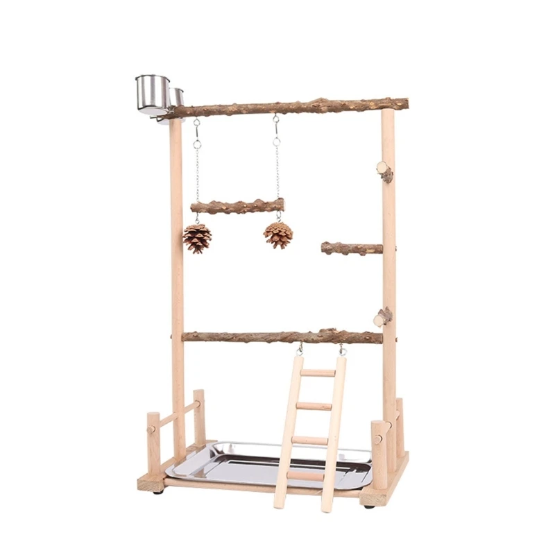 

448B Lovebird Finch клетка для канала ремешок для окуня стойка качели альпинизма деревянный мост