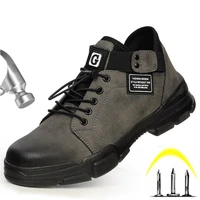 mens work boots steel toe work safety shoes anti smashing male footwear anti puncture casual protection sneakers work shoes