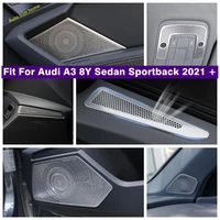 silver side car door handle speaker pillar a air ac reading lights panel cover trim fit for audi a3 8y sedan sportback 2021 2022