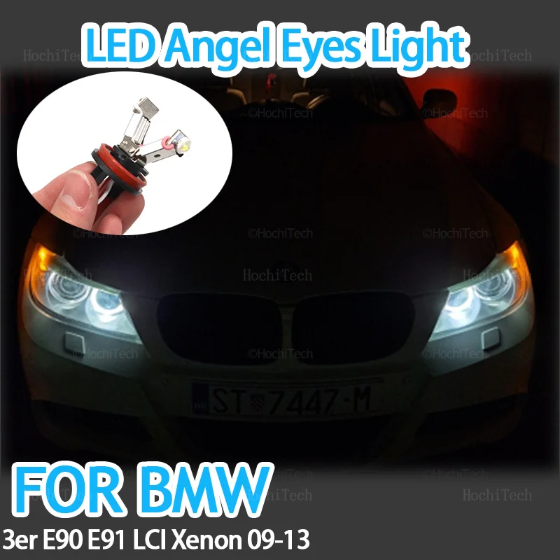 

Error Free LED Angel Eyes Marker Lights Bulbs white for BMW 3 Series E90 E91 316i 318i 320i 323i 325i 328i 330i LCI Xenon 09-13