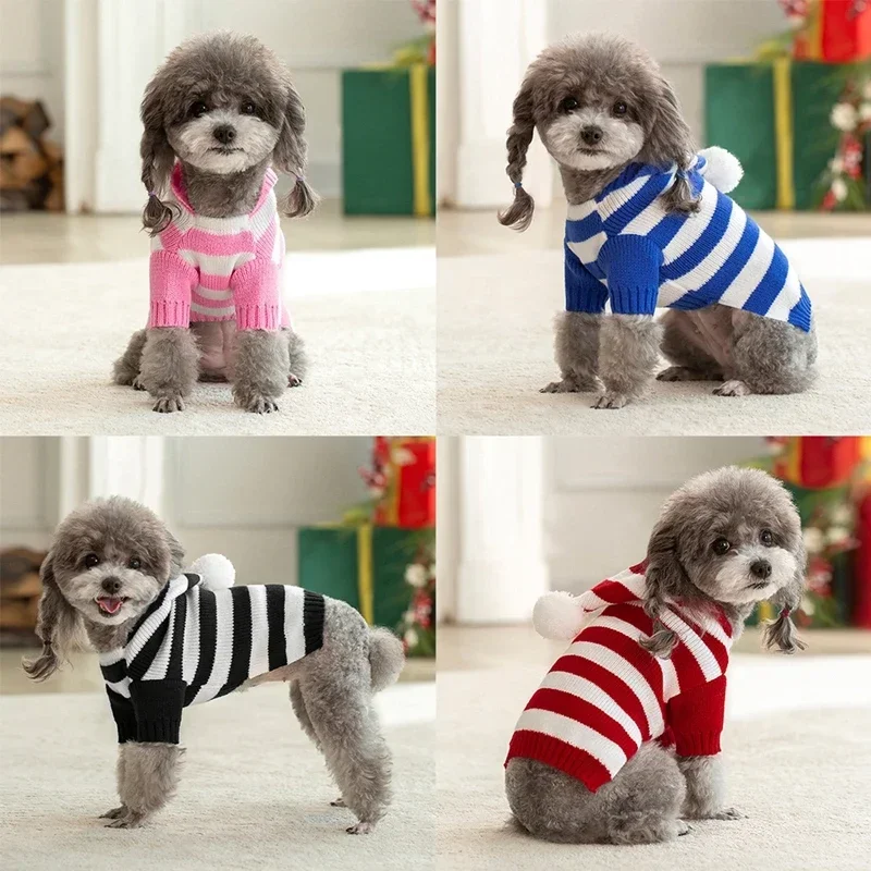 Зимний свитер для собак Свитера щенков маленьких и средних Трикотажный жилет