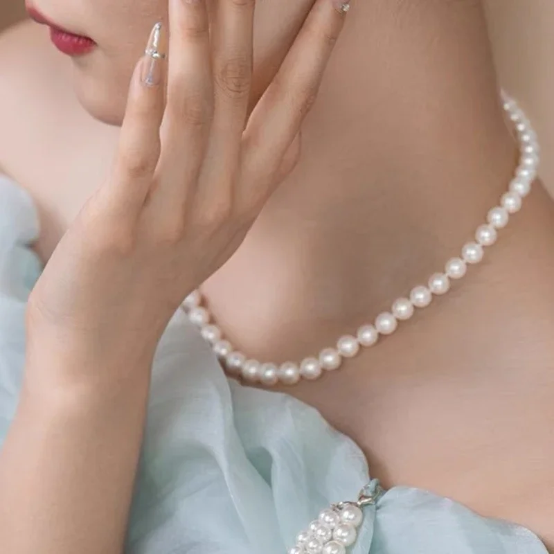 Новое ожерелье из натурального жемчуга яркие ювелирные изделия модные женские