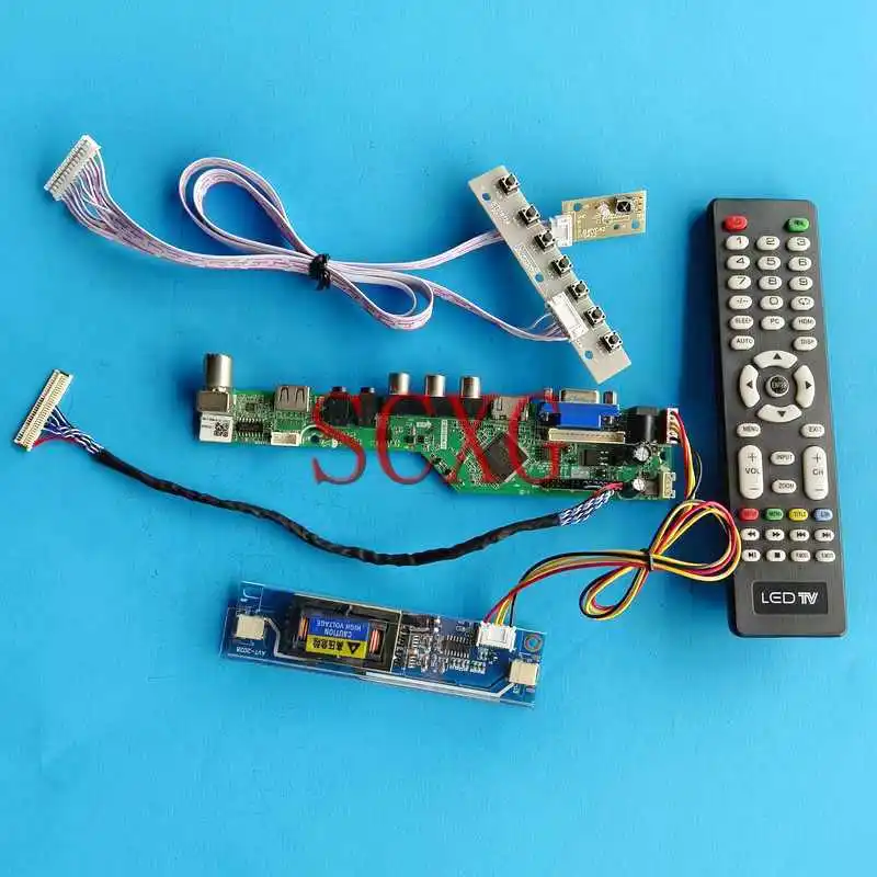 

Плата контроллера экрана для ноутбука/N01, VGA HDMI-совместимая с AV USB 2CCFL 16 ", Комплект «сделай сам» 1920*1080 LVDS 30 Pin