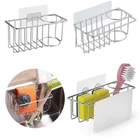 useful bathroom kitchen suppiles rag sink drain rack stainless steel drain hanging holder sink storage baskets