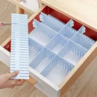 Регулируемая коробка для хранения одежды, 4 шт., пластиковый контейнер для хранения, регулируемый пластиковый ящик, органайзер для бюстгальтеров