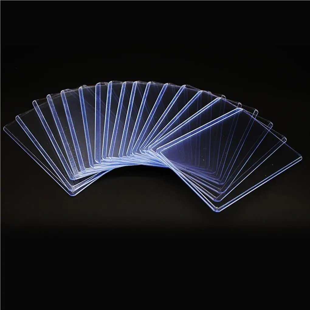 

100Pcs Cards Covers Adults Children Photocard Sleeves Waterproof Protective Case Desktop Household Football Supplies