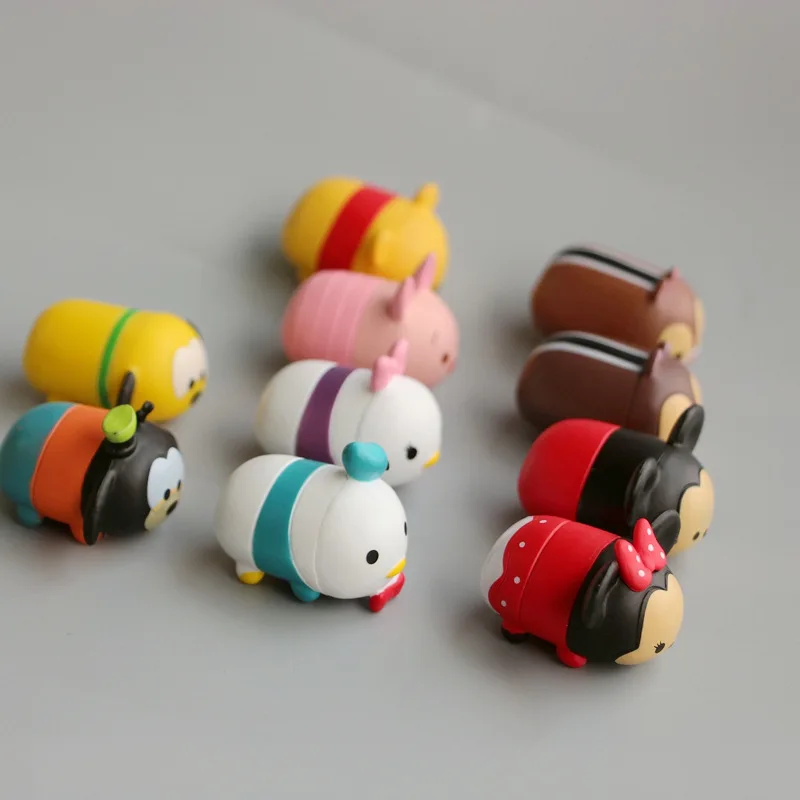 Disney 10piece Tsum Minnie Mickey mouse winnie the pooh pluto dog donald duck daisy Mini PVC Figure Model with color box - купить по