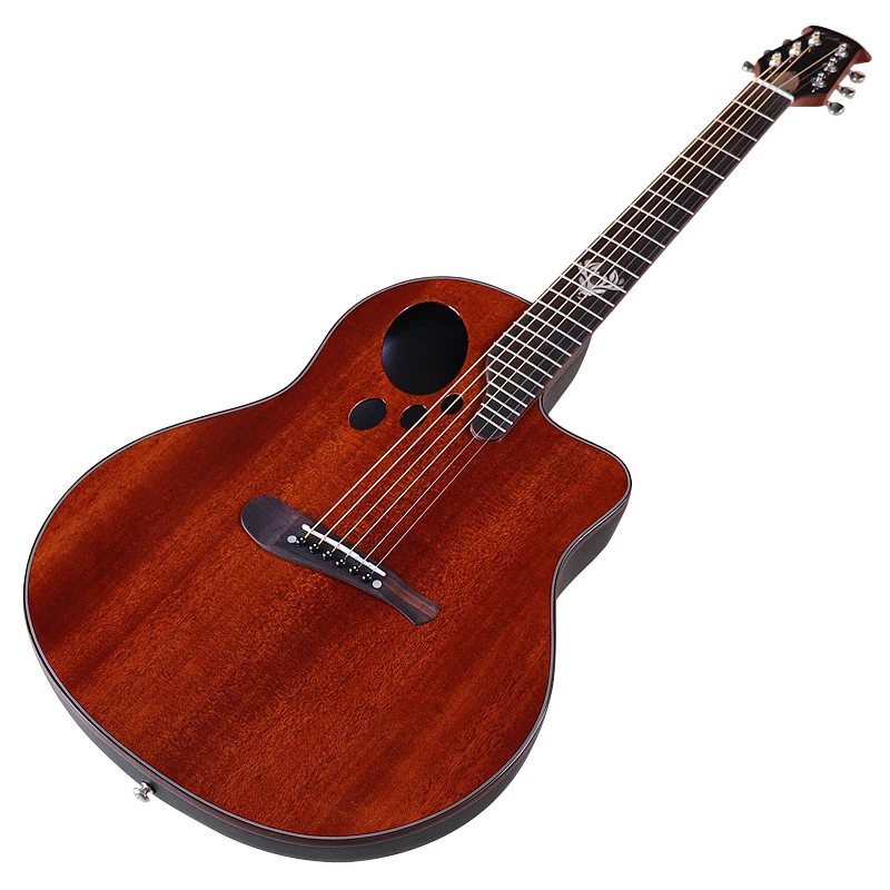 Электрическая акустическая гитара из ламинированной ели 6 струн с круглой задней