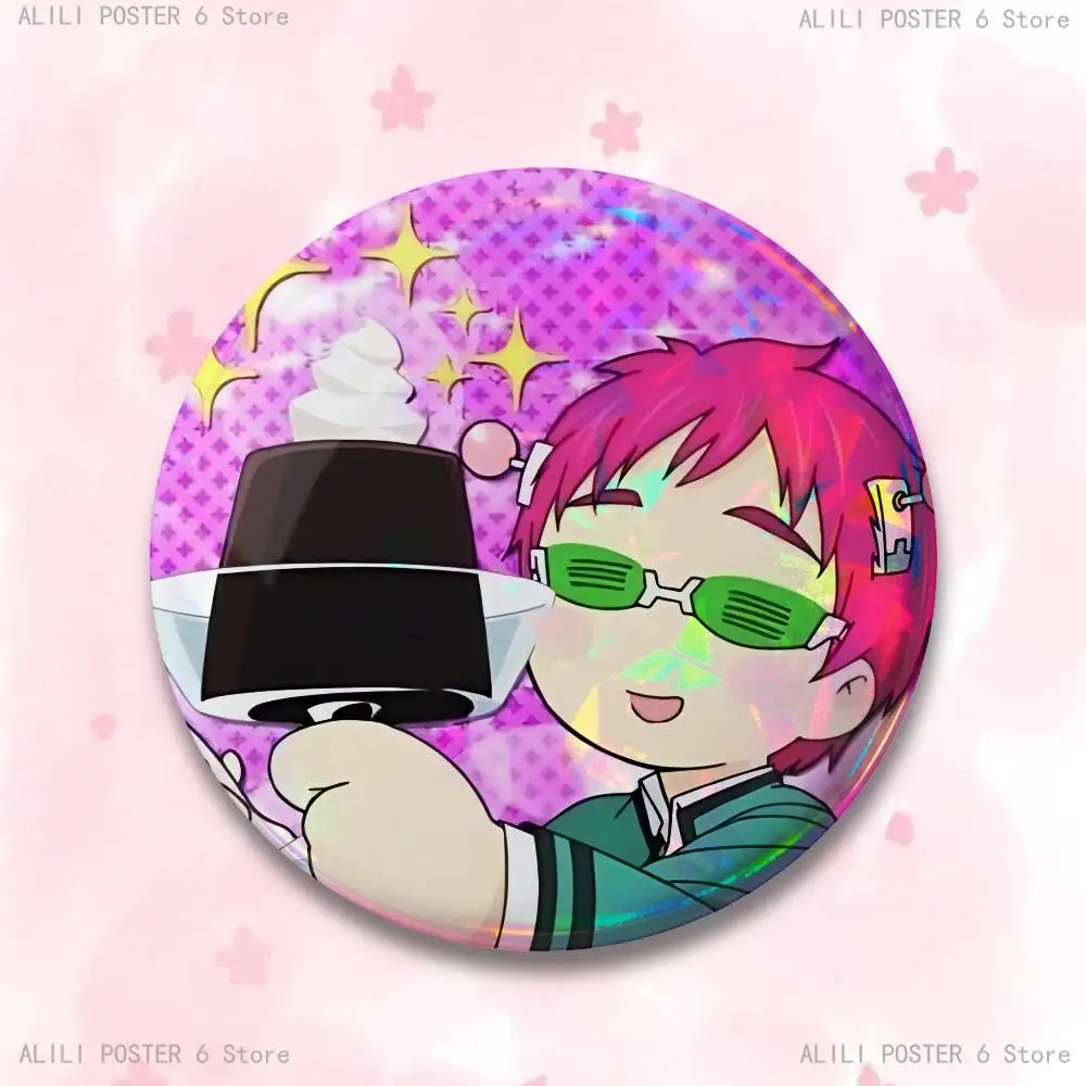 Значки S-Saiki K D-Disastrous L-Life 25 32 44 58, 75 мм, круглая булавка для косплея, сумка, декор, фанаты, коллекционные друзья, подарки, брошь, сувенир (art.: 3920d2eecd184) - 3920d2eecd184