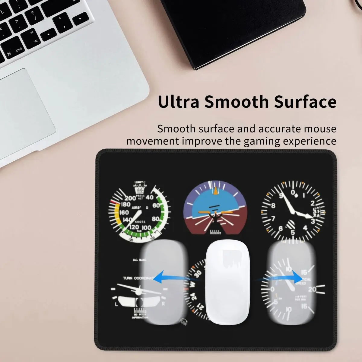 Шесть циферблатов в кабине летающий симулятор компьютерный коврик для мыши со