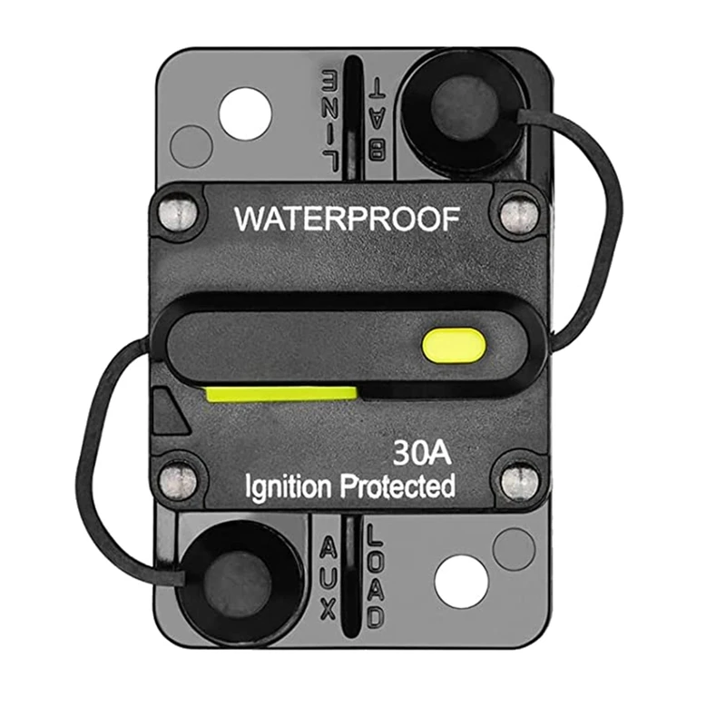 

Встроенный автоматический выключатель, встроенный, с ручным сбросом для автомобильного аудиоавтофургона 12-48 В постоянного тока, водонепро...