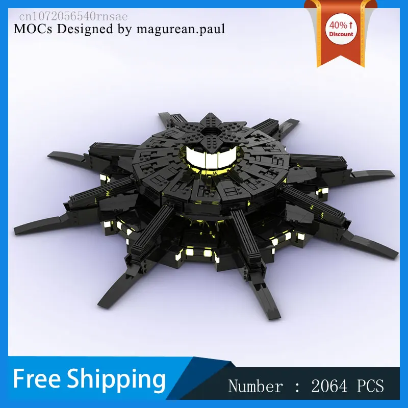 

MOC Building Blocks Space Ship Mothership Battleship DIY Bricks Modular Model Christmas Gift Birthday Presents Assemble Toys