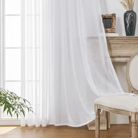 lism white linen fabric sheer curtains for living room bedroom voile curtain for kitchen tulle home decor drape window treatment