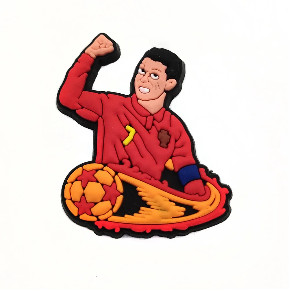 18Pcs /set Football Sports Shoe Charms PVC Sandal Decoration DIY Wristbands For JIBZ Croc Shoe Accessories Kids Favor Gift