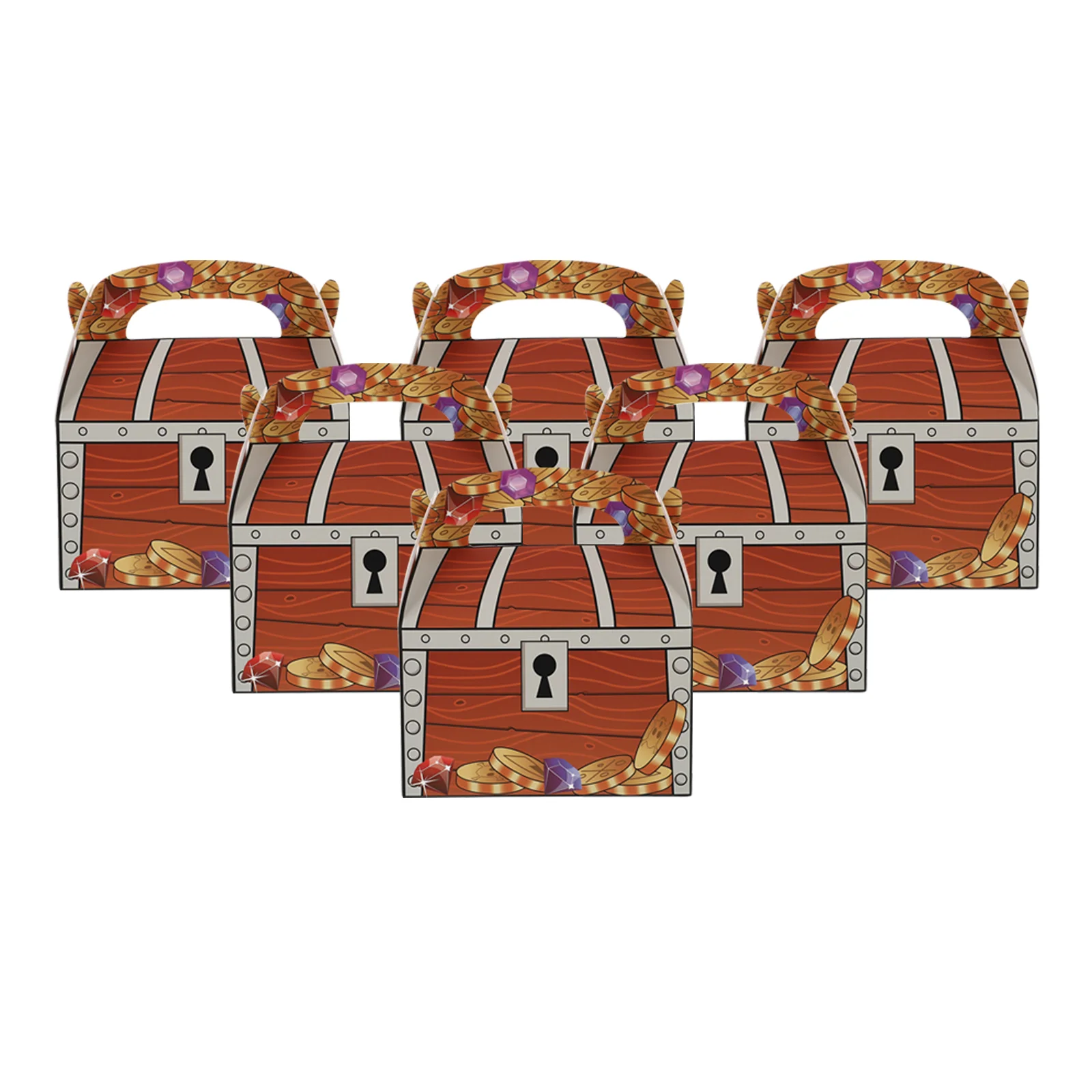 

Boxes Box Party Packing Candy Storage Treasure Pirateportable Paper Gable Goodie Cake Theme Practicalsuppliestreat Containers