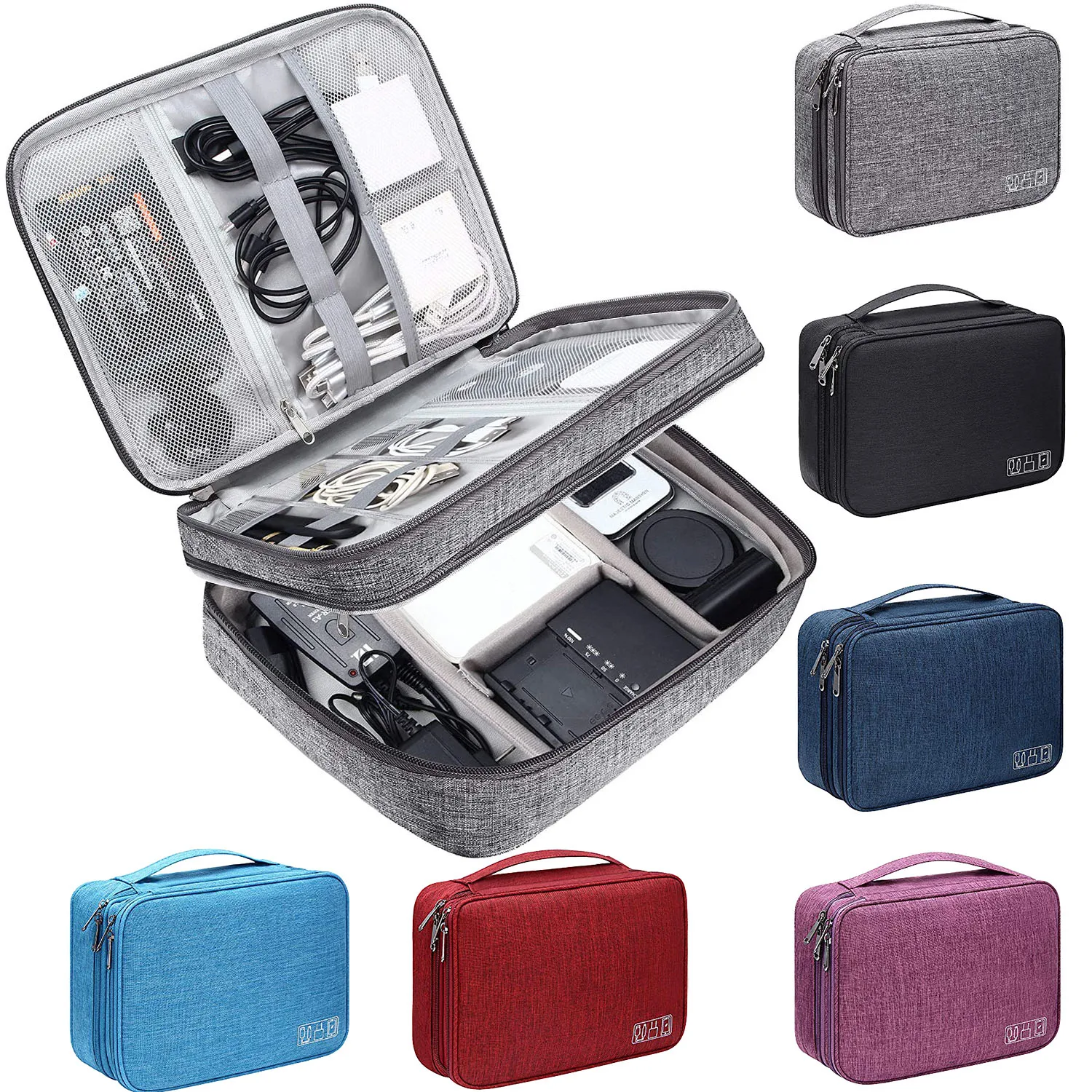 

Waterproof electronic storage bag travel portable cable clip storage box electronic Accessories Cables digital storage bag