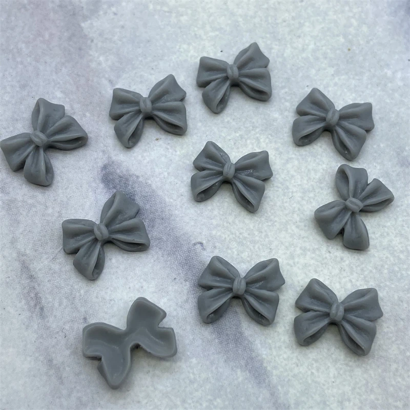 100 шт. украшения для дизайна ногтей из смолы Bowknot 3D Красочные банта очаровательные