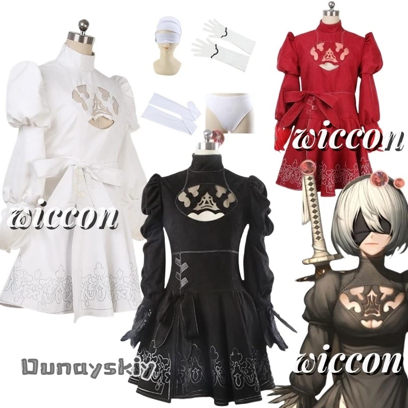 2B/2P Cosplay Costume Game 2B Dress YoRHaa No. 2 Type B Female 2P Two Styles Women
