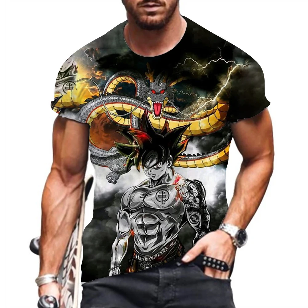

High Quality T Shirt for Men Quick Dry Clothes Leisure Essentials Oversized 6XL Anime T-shirt 3D Print Dragon Ball Z Couple Tops
