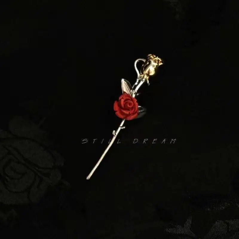 

Little Prince's Rose Flower Brooches Enamel for Men Women Pins Weddings Suit Clothing Casual Vintage Brooch Accessories Gifts