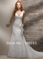 free shipping 2018 robe de mariee elegant lace long bridal gown custom sexy v neck vestido de noiva mother of the bride dresses