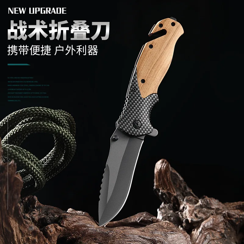 

Military Damascus 9CR18MOV steel Tactical Outdoor Folding Knife Survival Combat Pocket Knife VG10 Handle EDC Hunting Knives