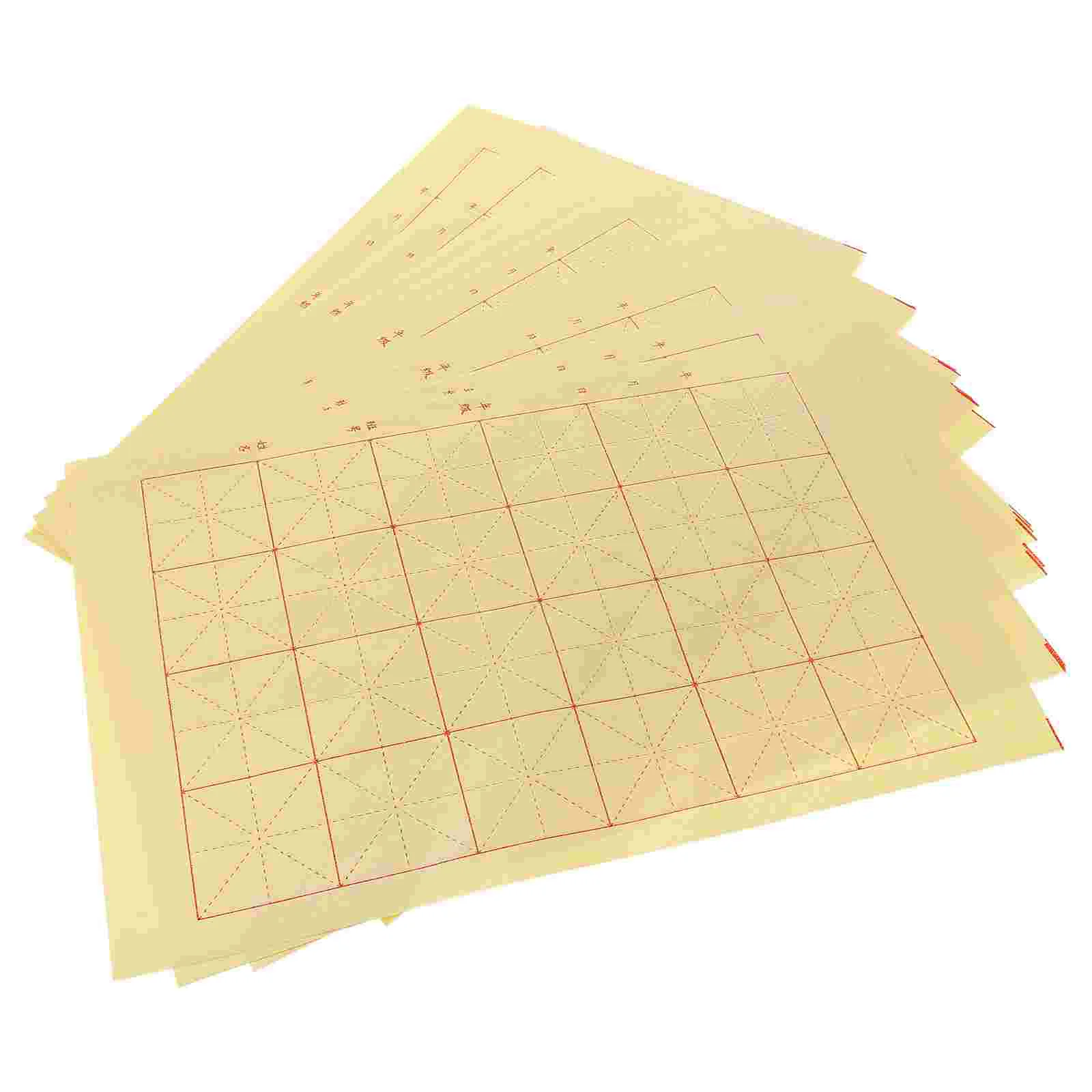 

Бумажная каллиграфия Китайская рисовая записывающая сетка Xuan практическая бумага Sumijapanese Red Blank Glassine Grid Бумажные Обертки