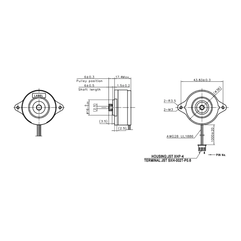 36 Степпер MCSE14HRA1L410A 01 для мини-экструдера Voron 2 4 Orbiter E65C