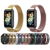 stainless steel strap for huawei band 7 honor 6 smartwatch band bracelet magnetic loop stainless steel for huawei band 6 correa