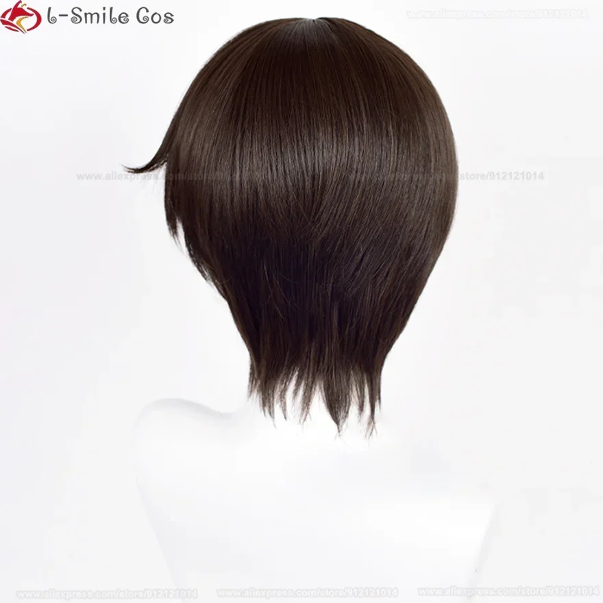 Высокое качество 30 см Ikari Shinji Косплей Парик EVA Коаплей Темно-коричневый Аниме Porp