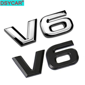 DSYCAR 1 шт. Модный 3D металлический V6 дисплей двигателя автомобиля наклейка эмблема значок для автомобилей Декоративные аксессуары Новинка