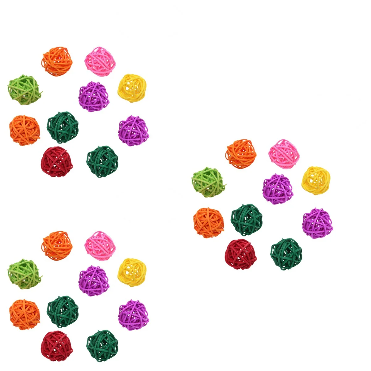 

3x Cockatiel Toys Parrot Rattan Balls Bird Toy Pet Parrot Chewing Toys Hamster Chew Toys Rattan Bird Toy