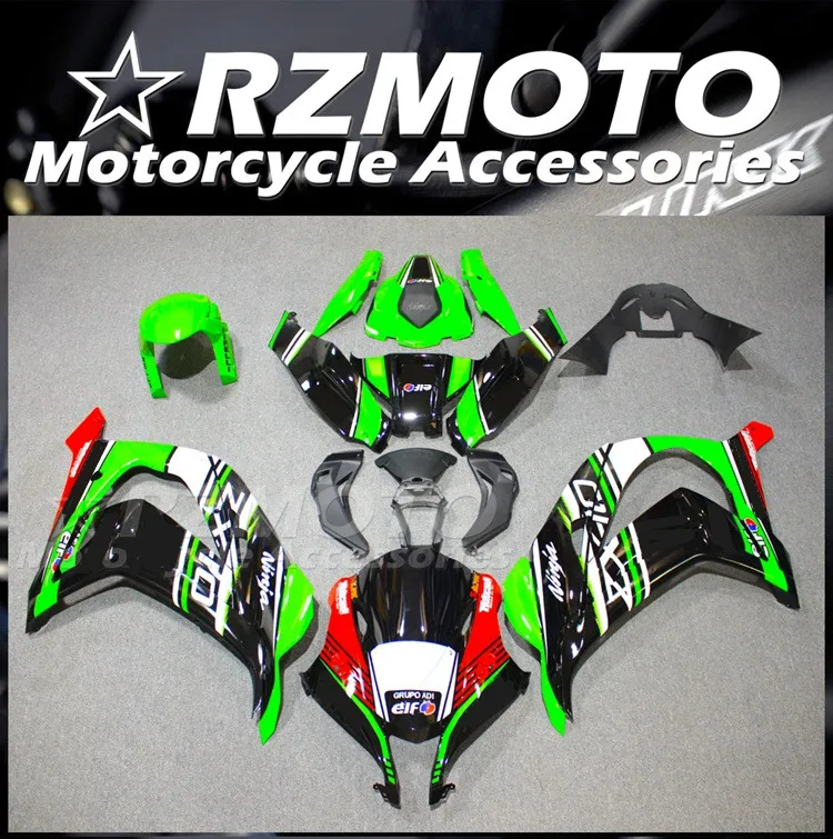 

Литьевая пресс-форма, новый комплект обтекателей из АБС-пластика, подходит для Kawasaki Ninja ZX-10R ZX10R 2016 2017 2018 2019 117 18 19, кузов красного и зеленого цв...