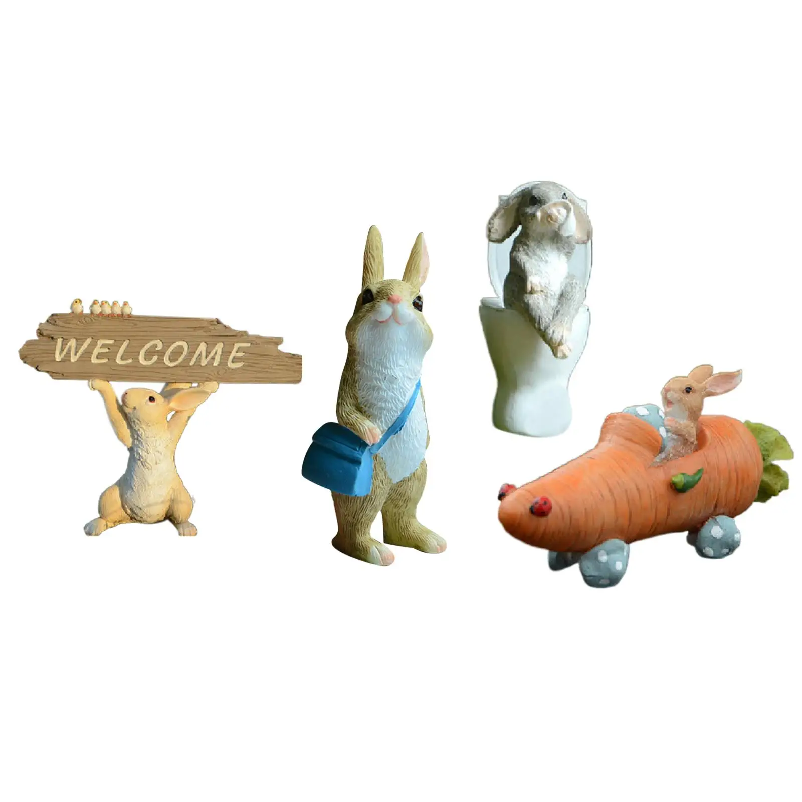 

Садовая Фигурка кролика, ландшафтные скульптуры, искусство для украшения балкона дома